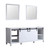 Lexora -  Marsyas 80" White Double Vanity - no Top  30" Mirrors - LM342280DA00M30