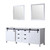 Lexora -  Marsyas 80" White Double Vanity - no Top  30" Mirrors - LM342280DA00M30