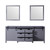 Lexora -  Marsyas 80" Dark Grey Double Vanity - no Top  30" Mirrors - LM342280DB00M30