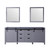 Lexora -  Marsyas 80" Dark Grey Double Vanity - no Top  30" Mirrors - LM342280DB00M30