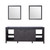 Lexora -  Marsyas 80" Brown Double Vanity - no Top  30" Mirrors - LM342280DC00M30