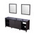 Lexora -  Marsyas 80" Brown Double Vanity - no Top  30" Mirrors - LM342280DC00M30