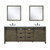 Lexora -  Marsyas 80" Rustic Brown Double Vanity - White Quartz Top - White Square Sinks  30" Mirrors w/ Faucets - LM342280DKCSM30F