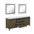 Lexora -  Marsyas 80" Rustic Brown Double Vanity - White Quartz Top - White Square Sinks  30" Mirrors - LM342280DKCSM30