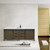 Lexora -  Marsyas 80" Rustic Brown Double Vanity - White Quartz Top - White Square Sinks  no Mirror - LM342280DKCS000