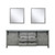 Lexora -  Marsyas 80" Ash Grey Double Vanity Ash Grey - White Quartz Top - White Square Sinks  30" Mirrors - LM342280DHCSM30