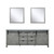 Lexora -  Marsyas 80" Ash Grey Double Vanity Ash Grey - White Quartz Top - White Square Sinks  30" Mirrors - LM342280DHCSM30