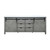 Lexora -  Marsyas 80" Ash Grey Double Vanity - White Quartz Top - White Square Sinks  no Mirror - LM342280DHCS000