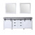 Lexora -  Marsyas 84" White Double Vanity - Grey Quartz Top - White Square Sinks  34" Mirrors - LM342284DAASM34