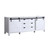 Lexora -  Marsyas 84" White Vanity Cabinet Only - LM342284DA00000