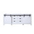 Lexora -  Marsyas 84" White Vanity Cabinet Only - LM342284DA00000