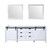 Lexora -  Marsyas 84" White Double Vanity - no Top  34" Mirrors - LM342284DA00M34