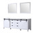 Lexora -  Marsyas 84" White Double Vanity - no Top  34" Mirrors - LM342284DA00M34