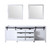 Lexora -  Marsyas 84" White Double Vanity - no Top  34" Mirrors - LM342284DA00M34