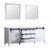 Lexora -  Marsyas 84" White Double Vanity - no Top  34" Mirrors - LM342284DA00M34