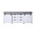 Lexora -  Marsyas 84" White Double Vanity - Grey Quartz Top - White Square Sinks  no Mirror - LM342284DAAS000