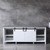 Lexora -  Marsyas 84" White Double Vanity - Grey Quartz Top - White Square Sinks  no Mirror - LM342284DAAS000