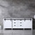 Lexora -  Marsyas 84" White Double Vanity - Grey Quartz Top - White Square Sinks  no Mirror - LM342284DAAS000