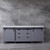 Lexora -  Marsyas 84" Dark Grey Double Vanity - White Carrara Marble Top - White Square Sinks  no Mirror - LM342284DBBS000