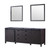 Lexora -  Marsyas 84" Brown Double Vanity - no Top  34" Mirrors - LM342284DC00M34