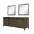 Lexora -  Marsyas 84" Rustic Brown Double Vanity - no Top  34" Mirrors - LM342284DK00M34