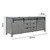 Lexora -  Marsyas 84" Ash Grey Double Vanity - no Top  34" Mirrors - LM342284DH00M34