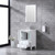 Lexora -  Volez 24" White Single Vanity - Integrated Top - White Integrated Square Sink  22" Mirror w/ Faucet - LV341824SAESM22F