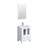 Lexora -  Volez 24" White Single Vanity - Integrated Top - White Integrated Square Sink  22" Mirror w/ Faucet - LV341824SAESM22F