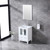 Lexora -  Volez 24" White Single Vanity - Integrated Top - White Integrated Square Sink  22" Mirror - LV341824SAESM22