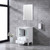 Lexora -  Volez 24" White Single Vanity - Integrated Top - White Integrated Square Sink  22" Mirror - LV341824SAESM22