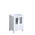Lexora -  Volez 24" White Single Vanity - Integrated Top - White Integrated Square Sink  no Mirror - LV341824SAES000