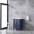 Lexora -  Volez 24" Navy Blue Single Vanity - Integrated Top - White Integrated Square Sink  no Mirror - LV341824SEES000