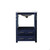 Lexora -  Volez 24" Navy Blue Single Vanity - Integrated Top - White Integrated Square Sink  no Mirror - LV341824SEES000