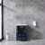 Lexora -  Volez 24" Navy Blue Single Vanity - Integrated Top - White Integrated Square Sink  no Mirror - LV341824SEES000