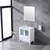 Lexora -  Volez 30" White Single Vanity - Integrated Top - White Integrated Square Sink  28" Mirror - LV341830SAESM28