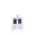 Lexora -  Volez 30" White Single Vanity - Integrated Top - White Integrated Square Sink  no Mirror - LV341830SAES000