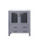 Lexora -  Volez 30" Dark Grey Single Vanity - Integrated Top - White Integrated Square Sink  no Mirror - LV341830SBES000