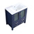 Lexora -  Volez 30" Navy Blue Single Vanity - Integrated Top - White Integrated Square Sink  no Mirror - LV341830SEES000