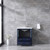 Lexora -  Volez 30" Navy Blue Single Vanity - Integrated Top - White Integrated Square Sink  no Mirror - LV341830SEES000
