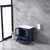 Lexora -  Volez 30" Navy Blue Single Vanity - Integrated Top - White Integrated Square Sink  no Mirror - LV341830SEES000