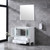 Lexora -  Volez 36" White Single Vanity - Integrated Top - White Integrated Square Sink  34" Mirror - LV341836SAESM34
