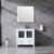 Lexora -  Volez 36" White Single Vanity - Integrated Top - White Integrated Square Sink  34" Mirror - LV341836SAESM34