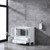 Lexora -  Volez 36" White Single Vanity - Integrated Top - White Integrated Square Sink  no Mirror - LV341836SAES000