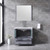Lexora -  Volez 36" Dark Grey Single Vanity - Integrated Top - White Integrated Square Sink  34" Mirror - LV341836SBESM34