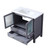 Lexora -  Volez 36" Dark Grey Single Vanity - Integrated Top - White Integrated Square Sink  no Mirror - LV341836SBES000