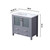 Lexora -  Volez 36" Dark Grey Single Vanity - Integrated Top - White Integrated Square Sink  no Mirror - LV341836SBES000