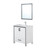 Lexora -  Ziva 30" White Single Vanity - Cultured Marble Top - White Square Sink  28" Mirror w/ Faucet - LZV352230SAJSM28F