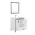 Lexora -  Ziva 30" White Single Vanity - Cultured Marble Top - White Square Sink  28" Mirror w/ Faucet - LZV352230SAJSM28F