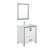 Lexora -  Ziva 30" White Single Vanity - Cultured Marble Top - White Square Sink  28" Mirror w/ Faucet - LZV352230SAJSM28F