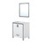 Lexora -  Ziva 30" White Single Vanity - Cultured Marble Top - White Square Sink  28" Mirror - LZV352230SAJSM28